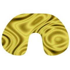 Golden Wave  Travel Neck Pillow by Sabelacarlos