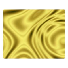 Golden Wave  Double Sided Flano Blanket (large)  by Sabelacarlos