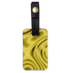 Golden Wave  Luggage Tag (one Side) by Sabelacarlos