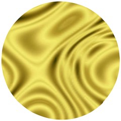 Golden Wave  Wooden Puzzle Round by Sabelacarlos