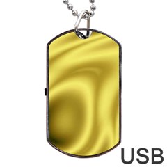 Golden Wave 2 Dog Tag Usb Flash (one Side) by Sabelacarlos