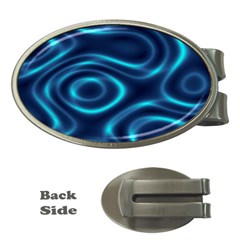 Blue Wavy Money Clips (oval)  by Sabelacarlos