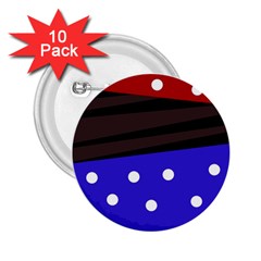 Mixed-lines-dots Black-bg 2 25  Buttons (10 Pack)  by Casemiro