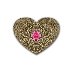 Earth Can Be A Beautiful Flower In The Universe Heart Coaster (4 Pack)  by pepitasart