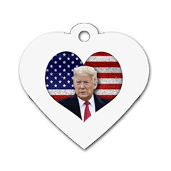 Trump President Sticker Design Dog Tag Heart (two Sides) by dflcprintsclothing