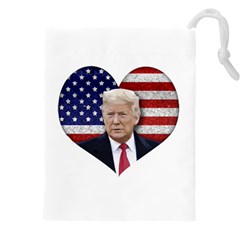 Trump President Sticker Design Drawstring Pouch (5xl) by dflcprintsclothing