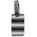 Geometrical blocks, rhombus black and white pattern Luggage Tag (two sides) Back