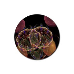 Fractal Geometry Rubber Coaster (round)  by Sparkle