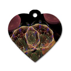 Fractal Geometry Dog Tag Heart (one Side) by Sparkle