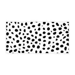  Black And White Seamless Cheetah Spots Yoga Headband by LoolyElzayat