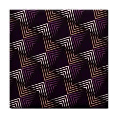 Zigzag Motif Design Tile Coaster by tmsartbazaar