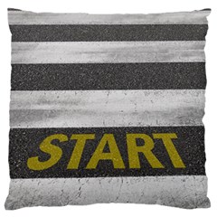 Asphalt Begin Bright Expectation Large Flano Cushion Case (one Side) by HermanTelo