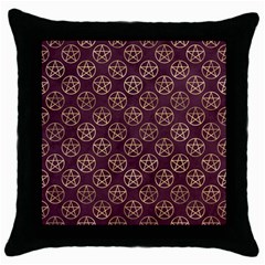 Golden Pentagram Throw Pillow Case (black) by Angelandspot