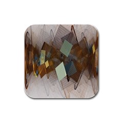 Digital Geometry Rubber Square Coaster (4 Pack)  by Sparkle