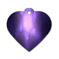 Violet Spark Dog Tag Heart (one Side) by Sparkle