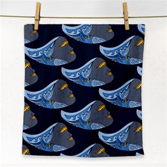 Queen Fish Doodle Art Face Towel by tmsartbazaar