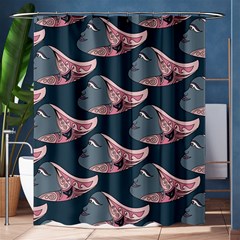 Doodle Queen Fish Pattern Shower Curtain 60  X 72  (medium)  by tmsartbazaar