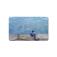 Senior Man Fishing At River, Montevideo, Uruguay001 Magnet (name Card) by dflcprintsclothing