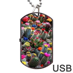 Cactus Dog Tag Usb Flash (one Side) by Sparkle