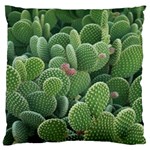 Green Cactus Large Flano Cushion Case (One Side) Front