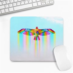 Rainbow Bird Large Mousepads by Sparkle