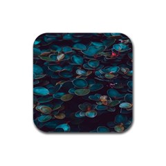 Realeafs Pattern Rubber Square Coaster (4 Pack)  by Sparkle