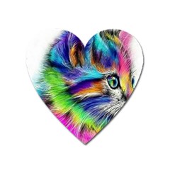 Rainbowcat Heart Magnet by Sparkle