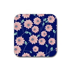 Floral Rubber Coaster (square)  by Sobalvarro