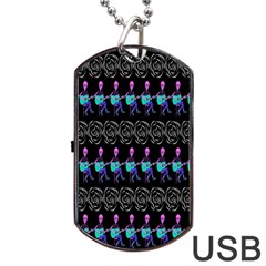 Halloween Dog Tag Usb Flash (two Sides) by Sparkle