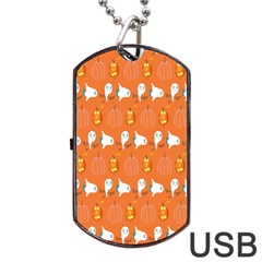 Halloween Dog Tag Usb Flash (one Side) by Sparkle