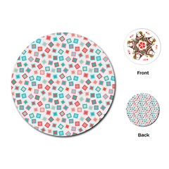 Aqua Coral Playing Cards Single Design (round) by CuteKingdom