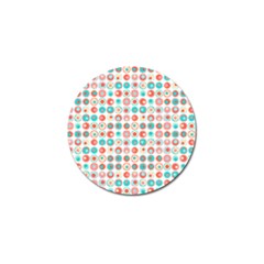 Aqua Coral Circles Golf Ball Marker (10 Pack) by CuteKingdom