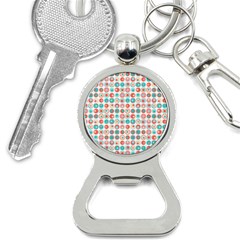 Aqua Coral Circles Bottle Opener Key Chain by CuteKingdom