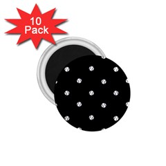 Black And White Baseball Motif Pattern 1 75  Magnets (10 Pack)  by dflcprintsclothing