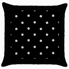 Black And White Baseball Motif Pattern Throw Pillow Case (black) by dflcprintsclothing