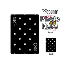 Black And White Baseball Motif Pattern Playing Cards 54 Designs (mini) by dflcprintsclothing