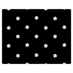 Black And White Baseball Motif Pattern Double Sided Flano Blanket (medium)  by dflcprintsclothing