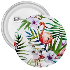 Tropical Flamingo 3  Buttons by goljakoff