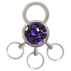 Halloween Party Seamless Repeat Pattern  3-ring Key Chain by KentuckyClothing