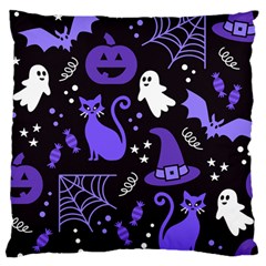 Halloween Party Seamless Repeat Pattern  Large Flano Cushion Case (two Sides) by KentuckyClothing