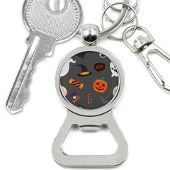 Halloween Themed Seamless Repeat Pattern Bottle Opener Key Chain by KentuckyClothing