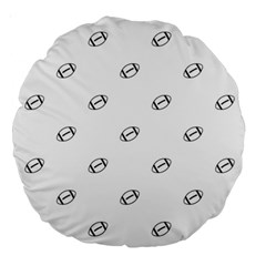 American Football Ball Motif Print Pattern Large 18  Premium Round Cushions by dflcprintsclothing