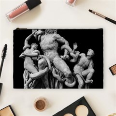 Laocoon Sculpture Over Black Cosmetic Bag (large) by dflcprintsclothing