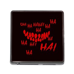 Demonic Laugh, Spooky Red Teeth Monster In Dark, Horror Theme Memory Card Reader (square 5 Slot) by Casemiro