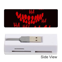 Demonic Laugh, Spooky Red Teeth Monster In Dark, Horror Theme Memory Card Reader (stick) by Casemiro