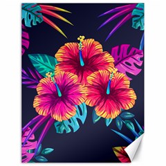 Neon Flowers Canvas 18  X 24  by goljakoff