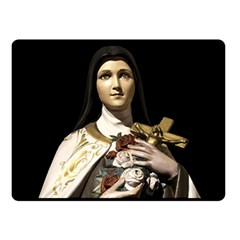 Virgin Mary Sculpture Dark Scene Double Sided Fleece Blanket (small)  by dflcprintsclothing