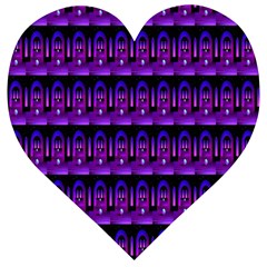 Violet Retro Wooden Puzzle Heart by Sparkle