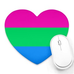 Polysexual Pride Flag Lgbtq Heart Mousepads by lgbtnation