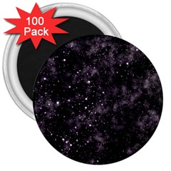 Pink Gray Galaxy 3  Magnets (100 Pack) by Dazzleway